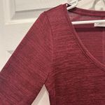 Abercrombie & Fitch Women’s Burgundy Long Sleeve V- Neck T Shirt Size Large Photo 1