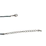 Cerulean Blue Acrylic Faceted & Silver Ball Beaded Necklace Photo 4