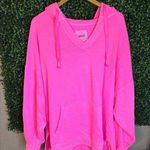 Aerie  Hot Pink Distressed Oversized Hoodie Sz Large Photo 0