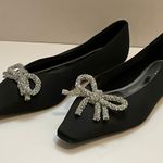 ASOS design Lanie Embellished Bow Ballets Shoes In Black Photo 1