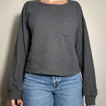 Aerie  Gray Cropped Gray Sweater Size Medium Photo 0