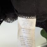 Free People Black Lace Dress Long Sleeve Round Neck USA Made Boho Festival Lined Photo 7