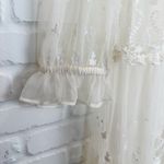 Free People Stevie Embroidered Maxi Dress Tea Flowy Ivory Sheer Floral Lined S Photo 7