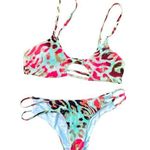 Tinibikini Tinibibikini swimwear size small multicolor leopard print cheeky sexy bikini set Photo 0