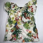 J.Crew  x Ratti Into the Wild flutter sleeve jungle birds shirt Women Size 0‎ Photo 0