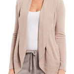 Barefoot Dreams  Tan Beige CozyChic Lite Cuddly Circle Cardigan Medium Photo 0