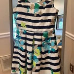 Annalee + Hope  Small Fit and Flare Dress Size 8‎ petite  Blue/White Photo 0