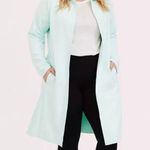 Torrid Suede Trench Coat Pastel Green Photo 0
