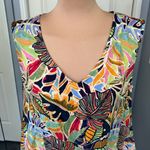 C&C California  100% Linen Tropical Print Shift Dress With Pockets Photo 3