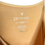 American Eagle  Soft & Sexy Yellow Lace Trim Sleeveless Tank Top Size Large Boho Photo 3