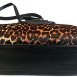 Hobo International NWT, HOBO Sheila Leopard Satchel Leather Haircalf Attachable Crossbody Handbag Photo 11
