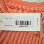 Outdoor Voices  Orange Melon Waffle Crew Neck Long Sleeve Shirt Women's Small NWT Photo 6