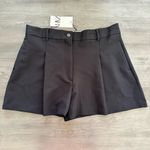 ZARA black trousers pleated dress shorts size XL NWT Photo 1