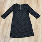 Skies Are Blue  Black & Gold Diamond Pattern Shift Dress – NWT Photo 5