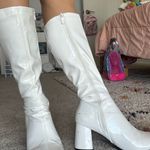 White Thigh High Boots Size 9 Photo 2