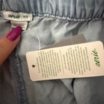 Aerie Light Wash Drawstring Pull On Shorts Size Medium NWT Photo 5