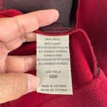 New Maya Brooke Womens 14 Red Black 3/4 Sleeve Open Front Blazer Jacket Size Size 14W Photo 7