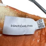 Significant Other Elena Midi Dress Women’s Size 8 Scarlet Poppy Cutout Orange Photo 13