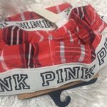 PINK - Victoria's Secret New VS Cotton Oversized Holiday Plaid Boxer Sleep Shorts with Fold Over Waistband Photo 2