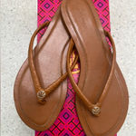 Tory Burch  Chelsea Leather Flip Flop/Safari Crystal Sock- Milled (Size 7.5) Photo 0