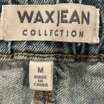 Wax Jean Y2K Wide Leg Distressed Shredded Light Blue High Waist Jeans Sz M Photo 3