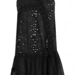 All saints Corrupt Dress Sheer Black Silk Sleeveless Tunic Size Photo 0