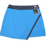 Callaway NWT Womens 16" Color Block Blue Gray Wrap Golf Skort M Photo 3