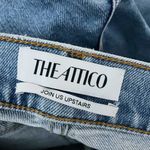 The Attico Front Slit Skinny Mid Rise Cotton Denim Jeans Blue 27 Photo 1