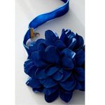 Free People Melody Flower Blue Velvet Choker Dainty Coquette Necklace Whimsical Photo 3