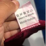 New Amaryllis Velvet Drape Open Front Oversized Burgundy Cardigan Size Medium Red Photo 3