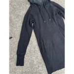 Athleta Cowl Neck Lounge Sweatshirt Dress Hooded Black XS Athleisure Stretchy Photo 12