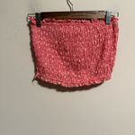 Le Rumi Smocked Tube Top Crop Gingham Pink Red Photo 1