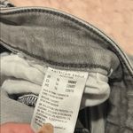 American Eagle Light Gray Next Level Stretch Ripped Jegging Short Jeans Photo 7