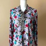 Leota  | Mixed Print Floral Blouse Sz S Photo 0