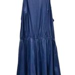 LIONESS High Expectations Satin Shorts Romper Dark Blue Women’s Size Medium Photo 2