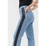 Urban Outfitters NWT UO BDG High Waist Leather Panel Straight Leg Jeans Photo 2