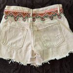 Embroidered High-Rise Denim Shorts Photo 1