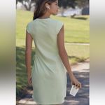 Anthropologie Daily Practice by  Montauk V-Neck Dress Lime Green Size Medium Photo 2