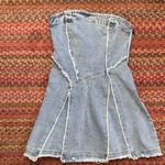 NWT SIGNATURE 8 DENIM STRAPLESS DRESS Blue Photo 0