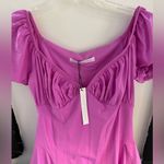 Susana Monaco NWT  Purple High Low off the shoulder puff sleeve dress Photo 2