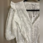 NWT Miou Muse Embroidered Puff Sleeve Dress Size L White Size L Photo 2