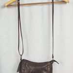 Vintage Small Brown Leather Crossbody Purse Photo 0