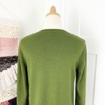 COS  Green Scallop Hem 100% Wool Crew Neck Sweater Sz M Photo 6