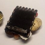 Buttons Lot Of 2 Large Handmade Brooch Pins - - Sewing Seamstress Theme Photo 11