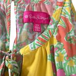 Lilly Pulitzer Pink and Yellow Floral Jumpsuit with Airy Sleeveless Design Photo 2