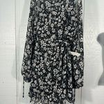 Topshop  Womens Black Floral  Dress Size 10 NWT Photo 7