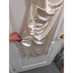 Windsor  Ivory Satin Ruched Bodycon Dress XS Photo 3