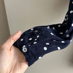 Marquis Navy Blue and White Polka Dot High Photo 4