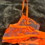 Neon Orange Lace Bra Size 34 C Photo 7