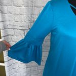 a.n.a  Shift dress w/bell sleeves blue size small Photo 4